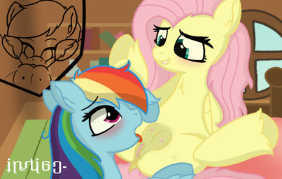 anus bite biting_lip biting_own_lip blue_body blush cunnilingus dock_(anatomy) duo eye_contact eyebrow_through_hair eyebrows feathered_wings feathers female female/female feral feral_on_feral genitals hair inside looking_at_another lying multicolored_hair on_back oral pink_hair purple_eyes rainbow_hair self_bite sex spread_legs spreading tail teats tongue tongue_out translucent translucent_hair vaginal vulva wings yellow_body crnklduskie friendship_is_magic hasbro my_little_pony fluttershy_(mlp) rainbow_dash_(mlp) hi_res