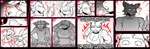 4_fingers angry annoyed anthro argument aura beer_bottle big_breasts bottle bottomwear breasts clothing confusion container denim denim_bottomwear denim_clothing dialogue distracted duo female fingers inner_ear_fluff jacket jeans larger_male long_ears male motion_lines muscular muscular_female navel pants red_eyes simple_background size_difference slightly_chubby slightly_chubby_female slim_male smaller_female splashing_water text topwear tuft wet wet_breasts wet_clothing softbunnyhouse fatima_coco humanoid hyena lagomorph leporid mammal rabbit black_and_white comic digital_drawing_(artwork) digital_media_(artwork) monochrome multiple_scenes