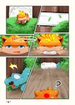 comic darrow0 dialogue english_text fire forest generation_2_pokemon hi_res male nintendo plant pokemon pokemon_(species) pol_(darrow) quilava speech_bubble text totodile tree yuel