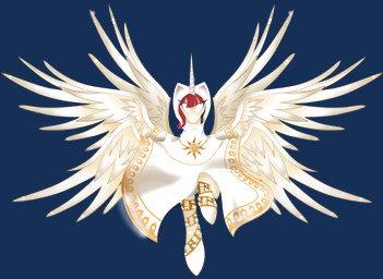 cape clothing empty_eyes feathered_wings feathers female flying glowing glowing_eyes hair horn looking_at_viewer multi_wing red_hair robe simple_background solo star sun transparent_background white_body white_eyes white_feathers wings azura_inalis friendship_is_magic hasbro journey_(game) my_little_pony mythology sony_corporation sony_interactive_entertainment lauren_faust_(character) equid equine mammal mythological_creature mythological_equine winged_unicorn 2013 absurd_res alpha_channel hi_res