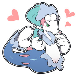 anthro bedroom_eyes female genitals half-closed_eyes heart_symbol looking_at_viewer narrowed_eyes presenting seductive simple_background solo split_form vulva itsunknownanon nintendo pokemon aquatic generation_7_pokemon mammal merfolk pinniped pokemon_(species) primarina 1:1 2016 digital_media_(artwork) hi_res