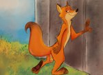 anthro butt fluffy fluffy_tail fur green_eyes looking_back male nude orange_body orange_fur smile solo tail joesanchez disney zootopia nick_wilde canid canine fox mammal red_fox true_fox