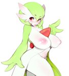 areola big_breasts blush breasts female green_hair hair lips looking_at_viewer navel nipples not_furry nude red_eyes simple_background smile solo standing thick_thighs white_background white_body venusflowerart nintendo pokemon gardevoir generation_3_pokemon mammal pokemon_(species) 2019 absurd_res digital_media_(artwork) hi_res