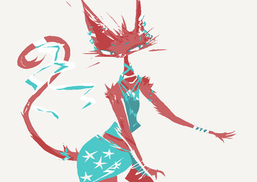 anthro blue_clothing blue_dress clothed clothed_anthro clothed_female clothing dress female fur red_body red_fur simple_background solo white_background naircat domestic_cat felid feline felis mammal 2017 digital_media_(artwork) microsoft_paint_(artwork) portrait three-quarter_portrait