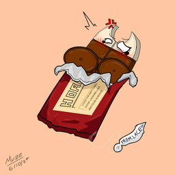 breasts candy chocolate dessert female food male male/female nipples solo muzzztang03 hollow_knight_(franchise) team_cherry hornet_(hollow_knight) animate_inanimate arthropod food_creature living_candy living_chocolate