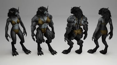 abs anthro biceps big_muscles claws clothed clothing female fur glowing glowing_eyes grey_body grey_fur huge_muscles hyper hyper_muscles muscular muscular_female pecs simple_background solo standing hutska_(artist) blizzard_entertainment warcraft canid mammal werecanid werecreature worgen 16:9 3d_(artwork) 3d_animation animated digital_media_(artwork) no_sound short_playtime video widescreen