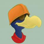 armor beak clothing eyewear goggles headgear helmet safety_helmet shirt simple_background solo topwear vagoncho nintendo pokemon team_fortress_2 valve engineer_(team_fortress_2) linker avian generation_2_pokemon murkrow pokemon_(species) 1:1 icon