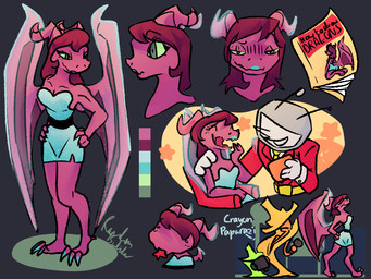 accessory anthro anthro_focus blue_claws blue_clothing blue_dress claws clothing cuff_links digitigrade dress electronics female female_focus finger_claws for_a_head green_eyes green_sclera hair hands_on_hips hind_claws jacket kneeling laugh looking_at_viewer multiple_expressions necktie open_mouth pink_body pink_scales pupils purple_body purple_scales red_clothing red_hair red_jacket red_topwear scales screen screen_face shirt smile solo_focus television toe_claws topwear white_clothing white_shirt white_topwear wing_claws wings yellow_necktie skinthetiger deltarune european_mythology mythology undertale_(series) how_to_draw_dragons tenna_(deltarune) dragon mythological_creature mythological_scalie object_head scalie screen_head tv_head western_dragon 2026 4:3