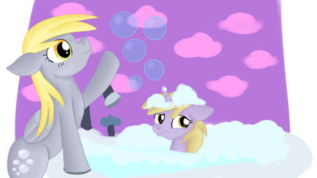 bath bathroom bubble cutie_mark duo feathered_wings feathers female feral grey_body grey_feathers hair horn wings jbond friendship_is_magic hasbro my_little_pony mythology derpy_hooves_(mlp) dinky_hooves_(mlp) equid equine mammal mythological_creature mythological_equine pegasus unicorn 16:9 2016 widescreen daughter_(lore) mother_(lore) mother_and_child_(lore) mother_and_daughter_(lore) parent_(lore) parent_and_child_(lore) parent_and_daughter_(lore)