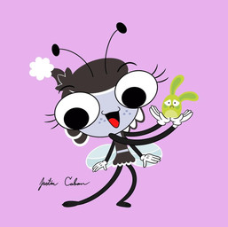 4_arms antennae_(anatomy) anthro black_bottomwear black_clothing black_crop_top black_feet black_hair black_legs black_shirt black_skirt black_topwear bottomwear bracelet bud_(flower) clothing crop_top feet female freckled_face freckles gloves grey_body grey_skin hair handwear happy insect_wings jewelry multi_arm multi_limb navel rabbit_ears red_tongue sad shirt skirt solo tongue topwear voice_actor_joke white_bracelet white_clothing white_gloves white_handwear wings justin_caban disney hanazuki:_full_of_treasures hasbro the_buzz_on_maggie green_hemka hanazuki maggie_pesky alterling arthropod fly_(animal) hemka insect lagomorph mammal waddling_head