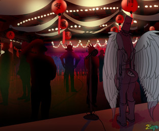 5_fingers anthro big_butt black_bottomwear black_clothing black_pants bone_frill boots bottom_heavy bottomwear bubble_butt butt clothing electronics feathered_wings feathers female fingers footwear frill_(anatomy) group hair halter_top huge_butt long_hair microphone microphone_stand pants shoes short_tail tail text thick_thighs wide_hipped_anthro wide_hipped_female wide_hips wings 2sleepee cavemanon_studios everyone_is_so_mean_to_me goodbye_volcano_high ko_op_(game_developer) snoot_game fang_(gvh) prehistoric_species pterosaur reptile scalie 2025 artist_name hi_res meme watermark