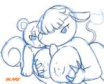 anthro anthrofied big_breasts breast_play breasts duo erection fellatio female fur genitals huge_breasts male male/female nipples nude oral penile penis sex simple_background sitting titfuck blaketheflareon animal_crossing nintendo marshal_(animal_crossing) opal_(animal_crossing) elephant elephantid mammal proboscidean rodent sciurid tree_squirrel monochrome sketch