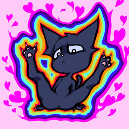 ambiguous_gender anthro anus black_body black_fur butt featureless_crotch fur heart_symbol legs_up pawpads pink_pawpads presenting presenting_anus presenting_hindquarters solo stracciatellasauce felid feline mammal 1:1 hi_res