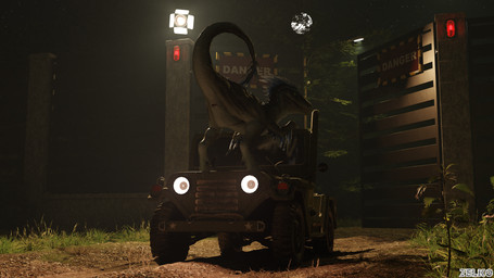 animal_genitalia butt cloaca female feral genitals looking_at_viewer presenting presenting_cloaca presenting_hindquarters pubic_boot raised_tail solo standing_on_car standing_on_object tail tailbutt thick_tail conditional_dnp zelkothezeeb jeep dinosaur dromaeosaurid prehistoric_species reptile saurischian scalie theropod 16:9 3d_(artwork) 4k absurd_res blender_(artwork) blender_cycles_(artwork) digital_media_(artwork) hi_res widescreen