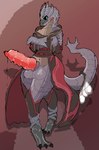 anthro big_penis condom filled_condom genitals huge_penis knot male penile_spines penis sexual_barrier_device solo wearing_condom lighthouseheat capcom monster_hunter valstrax