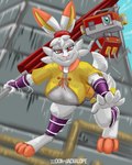 anthro female narrowed_eyes solo tail doathejackalope nintendo pokemon star_wars star_wars_visions lop_(star_wars_visions) generation_8_pokemon pokemon_(species) scorbunny 4:5 hi_res