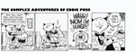 4_fingers age_difference anthro anthro_on_anthro big_breasts big_eyes big_head big_mouth_(anatomy) big_nose biped black_text bodily_fluids bottomwear bow_(feature) bow_ribbon breast_grab breastfeeding breasts bulging_breasts carpet closed_smile clothed clothed_anthro clothed_female clothed_male clothing crossed_arms crossed_legs crying curved_eyebrows dark_ears dark_whiskers dialogue dress electronics extended_arm eyebrows eyelashes eyes_closed family_photo fangs female fingers fist freckled_face freckles fully_clothed furniture group grumpy hand_on_another's_breast hand_on_another's_shoulder hand_on_breast hand_on_shoulder humor husband husband_and_wife inside intraspecies larger_female larger_male living_room looking_at_another looking_up looking_up_at_another male male/female markings married_couple mature_anthro mature_female mature_male mischievous motion_lines motion_outline mouth_closed narrowed_eyes neck_bow no_irises nose_size_difference number older_female older_male on_sofa one_eye_half-closed open_mouth pants pattern_clothing pattern_furniture pattern_shirt pattern_sofa pattern_t-shirt pattern_topwear picture_frame prick_ears protest pupils pushing raised_head round_head shirt shorts sitting sitting_on_ground sitting_on_sofa size_difference small_waist smaller_male smile smirk sofa speech_bubble striped_clothing striped_markings striped_shirt striped_t-shirt striped_tail striped_topwear stripes t-shirt tail tail_markings tears teeth television text thick_arms thick_tail thin_eyebrows thinking thought_bubble title tongue topwear toy trio whiskers wide_hips wife young younger_male chris_savino the_complex_adventures_of_eddie_puss eddie_puss father_puss mother_puss domestic_cat felid feline felis mammal archived_source black_and_white comic digital_drawing_(artwork) digital_media_(artwork) monochrome signature father_(lore) mother_(lore) mother_and_child_(lore) mother_and_son_(lore) parent_(lore) parent_and_child_(lore) parent_and_son_(lore) son_(lore)