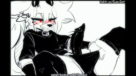 animal_genitalia anthro blush bodily_fluids butt clothed clothing erection femboy fur genitals hair horn male nude open_mouth penis presenting presenting_penis simple_background smile solo cum.cat mythology penta_(cum.cat) canid canine dragon fennec_fox fox hybrid mammal mythological_creature mythological_scalie scalie true_fox 16:9 animated digital_media_(artwork) hi_res short_playtime sound video widescreen