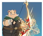 anthro bow_(weapon) brown_body cosplay kemono magic male overweight overweight_male ranged_weapon solo weapon kusosensei final_fantasy final_fantasy_xiv square_enix inigo_(kusosensei) bear mammal 2023 hi_res