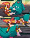 2024 3_toes 5_toes absurd_res anthro anthro_on_anthro anthro_penetrated anthro_penetrating anthro_penetrating_anthro balls belly big_belly claws comic duo english_text feet foot_fetish foot_lick foot_play footjob generation_1_pokemon generation_4_pokemon genitals hi_res infernape larger_male leothelionel licking male male/male male_penetrated male_penetrating male_penetrating_male moobs navel nintendo nipples opposable_toe outside overweight overweight_male penetration penile penile_penetration penis plantigrade pokemon pokemon_(species) sex size_difference smaller_male smaller_penetrated stinky_(leothelionel) stone_(leothelionel) text toes tongue venusaur