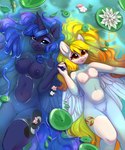 anthro breasts cutie_mark duo female fingers genitals horn lily_pad nude partially_submerged plant pussy water wings alphadesu friendship_is_magic hasbro my_little_pony mythology fan_character princess_luna_(mlp) starfyre_(oc) equid equine mammal mythological_creature mythological_equine pegasus winged_unicorn 2023 digital_media_(artwork) hi_res