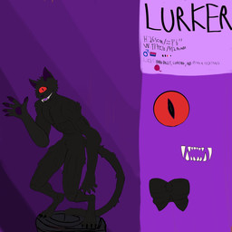 1_eye anthro bisexual_pride_colors black_body black_claws black_fur claws fur gender_symbol lgbt_pride male male_symbol pride_colors pupils purple_inner_ear purple_snout red_sclera simple_background slit_pupils solo standing symbol text abyssal_lurker lurker_(abyssal_lurker) domestic_cat felid feline felis mammal 1:1 digital_media_(artwork) english_text hi_res ibispaint_(artwork) model_sheet