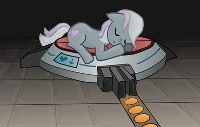female feral heart_symbol pushbutton quadruped solo tail 1nfy friendship_is_magic hasbro my_little_pony portal_(series) valve valve_corporation companion_pony fan_character weighted_companion_cube earth_pony equid equine horse mammal pony crossover
