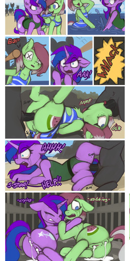 after_anal after_sex after_vaginal anus beach bodily_fluids butt captured clothing clothing_aside crying cum cum_in_ass cum_in_vagina cum_inside cutie_mark dialogue fellatio female female_penetrated feral forced gangbang genital_fluids genitals group group_sex horn male male/female male_penetrating male_penetrating_female oral outside penetration penile penile_penetration penis penis_in_mouth penis_in_vagina rape seaside sex swimwear swimwear_aside tears text vaginal vaginal_penetration vulva wings marsminer hasbro my_little_pony mythology equid equine horse mammal mythological_creature mythological_equine pegasus pony unicorn 2022 absurd_res comic english_text hi_res
