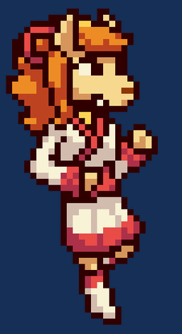 anthro arm_support asian_clothing boots clothing east_asian_clothing female footwear fur hair japanese_clothing kimono leaning leaning_on_elbow orange_hair red_clothing red_kimono shoes smile solo sprite_art tan_body tan_fur yellow_undershirt trycia_lotus undertale_(series) undertale_yellow ceroba_ketsukane canid canine fox mammal alpha_channel digital_media_(artwork) low_res pixel_(artwork)