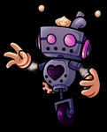 ambiguous_gender antenna_ears antennae_(anatomy) armless floating_hands gear heart_symbol light_bulb machine metal metallic_body monowheel not_furry pipe solo steam tire wheel televiq undertale_(series) undertale_yellow axis_(undertale_yellow) robot alpha_channel concept_art official_art shaded