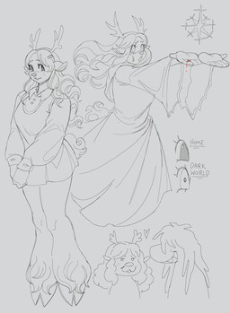 accessory anthro antlers blood blood_drip blood_on_hand bodily_fluids bottomwear buckteeth cartoon_freckles cleric closed_smile clothing collared_shirt cotton_tail crying cuff_links dot_pupils dreadlocks dress_shirt dripping duo elemental_manipulation eyelashes female female/female floating_object flowing_hair freckled_face freckles hair hair_accessory hair_over_eyes hairclip hands_together heart_symbol hood_down hooded_robe hooves horn ice_manipulation kinky_hair long_hair long_sleeves mouth_closed open_mouth oversized_sleeves palms_up raised_hand robe rounded_snout sharp_teeth shirt shirt_collar side_view skirt smile snowflake snowgrave solo_focus tears teeth thorn_ring three-quarter_view topwear wolfertinger deltarune undertale_(series) noelle_holiday susie_(deltarune) deer dinosaur mammal prehistoric_species reptile scalie 2026 black_and_white full-length_portrait hi_res monochrome portrait sketch