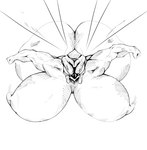 action_pose anthro big_breasts big_butt breasts butt coming_at_you female front_view huge_breasts huge_butt motion_lines pose solo thick_thighs wide_hips grandet godzilla_(series) monsterverse mothra_(series) toho mothra arthropod hybrid insect kaiju lepidopteran monster moth hi_res monochrome