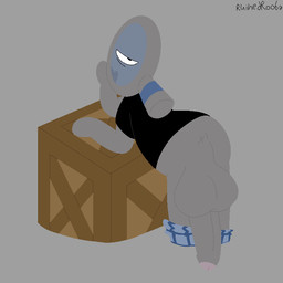 1_eye anus balls big_balls big_penis bottomwear bottomwear_down box clothed clothing container crate flat_butt for_a_head genitals grey_background grey_body huge_balls huge_penis hyper hyper_balls hyper_genitalia hyper_penis looking_at_viewer looking_back magnifying_glass male not_furry pants pants_down partially_clothed penis perineum shirt simple_background solo tired topwear conditional_dnp funnyfaemeat blushcrunch_studio dandy's_world roblox rodger_(dandy's_world) humanoid object_head toon_(dandy's_world) 1:1 2025 digital_drawing_(artwork) digital_media_(artwork) lineless pixel_(artwork) signature