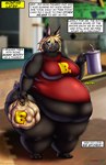 anthro bag belly big_belly big_breasts big_butt black_body black_fur blonde_hair blue_eyes bottomwear breasts buckteeth butt clothing container cup drinking_straw female food fries fur hair huge_thighs licking licking_lips obese obese_anthro obese_female overweight overweight_anthro overweight_female profanity rumbling_stomach shirt shorts solo teeth text thick_thighs tongue tongue_out topwear weight_gain weight_gain_drive viroveteruscy if_hell_had_a_taste blake_dinewel lagomorph leporid mammal rabbit 2023 absurd_res digital_media_(artwork) english_text hi_res