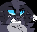 angry blue_sclera blue_tongue fur purple_body purple_fur simple_background tongue transparent_background fullphilling warriors_(book_series) fan_character night_(thenerdalope) domestic_cat felid feline felis mammal alpha_channel headshot_portrait portrait reaction_image