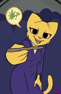 anthro blunt drugs female marijuana nude offering_to_viewer open_mouth painted_on_underwear simple_background smile solo teeth anonymous_artist fourball third-party_edit bethesda_game_studios microsoft oblivion prequel_adventure the_elder_scrolls ¿quieres? katia_managan felid khajiit mammal animated meme
