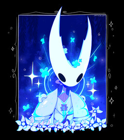 2_horns ambiguous_gender anthro armor black_eyes empty_eyes flower horn plant shoulder_pads solo white_flower cyrifikuse hollow_knight_(franchise) team_cherry hollow_knight_(character) pure_vessel_(hollow_knight) arthropod vessel_(species) 2026 absurd_res hi_res