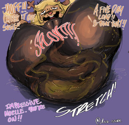 anthro bottomwear camel_toe clothing feces feces_in_ass feces_on_body feces_on_butt female genitals pants pooping scatplay soiled soiled_pants soiling soiling_pants solo spandex tight_bottomwear tight_clothing tight_pants vulva crimson_2020 deltarune undertale_(series) noelle_holiday deer mammal new_world_deer reindeer absurd_res hi_res