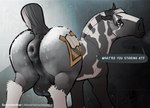 animal_genitalia animal_penis anus backsack balls big_anus big_balls big_butt bodily_fluids butt equine_anus equine_genitalia equine_penis feral fur genitals grey_body grey_fur huge_anus looking_at_viewer looking_back male markings multicolored_body multicolored_fur occult_symbol penis puffy_anus rear_view short_tail sigil solo sweat sweaty_butt symbol tail thick_thighs two_tone_body two_tone_fur white_body white_fur manahallowhound equid equine mammal hi_res