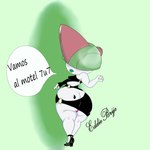 anthro big_butt black_clothing black_dress breasts butt clothed clothing dress female nipples not_furry simple_background solo text wide_hips eddiebrije nintendo pokemon generation_3_pokemon humanoid pokemon_(species) ralts 1:1 absurd_res hi_res