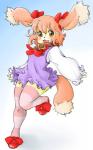 anthro brown_eyes brown_hair clothing dress fur hair kemono legwear solo stockings tan_body tan_fur setouchi_kurage itou_sora canid canine canis domestic_dog mammal