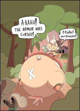 :< anthro armor armwear backpack biped black_border boots border bottom_heavy brown_boots brown_clothing brown_footwear butt butt_jiggle circle_eyes cloak clothed clothed_anthro clothed_male clothing cotton_tail countershade_torso countershading detailed_background dialogue duo ears_up eyelashes feet female female_anthro female_focus fluffy fluffy_tail footwear forest fur green_leaves hair hyper_pear interjection jiggling kerchief larger_anthro larger_female leaf leotard male male_anthro monobutt morbidly_obese morbidly_obese_anthro morbidly_obese_female neckerchief neckwear obese obese_anthro obese_female orange_armwear orange_boots orange_clothing orange_footwear orange_vambraces overweight overweight_anthro overweight_female partially_clothed_anthro partially_clothed_female path patreon_logo pigtails pink_clothing pink_leotard plant rabbit_ears rear_view screaming shoes shrub size_difference small_feet small_hands smaller_anthro smaller_male solo_focus squirrel_tail stuttering surprised tail talking_to_another tan_body tan_fur tape text thick_thighs torn_clothing torn_leotard tree vambrace wardrobe_malfunction white_hair maddeku patreon arabel's_sidekick arabel_(maddeku) domestic_rabbit lagomorph leporid mammal oryctolagus rabbit rodent sciurid tree_squirrel 2023 absurd_res colored digital_drawing_(artwork) digital_media_(artwork) english_text hi_res shaded url