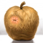 ambiguous_gender anal anus anus_only apple brown_body butt butt_shot disembodied_anus disembodied_butt faceless_character food fruit fur plant simple_background solo vein what white_background why toronn assapple food_creature hybrid mammal 1:1 2008 low_res