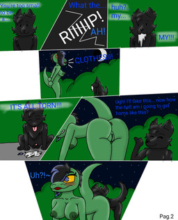 anal angry animal_genitalia animal_penis anthro anus assisted_exposure balls bestiality bestiality_humiliation big_breasts blue_eyes breasts butt butt_focus canine_genitalia canine_penis clothing cunnilingus duo female feral forced genitals green_body licking male male/female male_rimming_female night nipples nude nude_anthro nude_female oral park penis public public_nudity rape rape_face rape_play rimming sex tail text tongue torn_clothing vaginal vulva yellow_sclera naawadeer toyi_(naawadeer) canid canine canis domestic_dog mammal scalie comic hi_res
