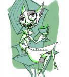 alcohol beverage female not_furry simple_background solo ronnie_crow orelia_ratescu humanoid vampire hi_res