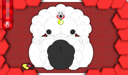 4_fingers anthro balls belly beverage big_muscles big_pecs big_penis black_eyes black_nose cock_shape collar energy_drink fingers fluffy fur genitals huge_muscles hyper hyper_genitalia hyper_muscles jewelry male muscular navel necklace nipples nude pecs penis red_collar solo surprised white_body white_fur jdbo-arts family_guy brian_griffin canid canine canis domestic_dog mammal absurd_res hi_res