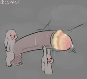 anthro balls big_balls big_penis blush bodily_fluids darkened_balls darkened_genitalia darkened_penis dripping duo fluffy foreskin foreskin_play genital_fluids genitals grey_body helping huge_balls huge_penis hyper hyper_balls hyper_genitalia hyper_penis looking_at_viewer male motion_lines musky_balls musky_penis penis precum precum_drip pulling_back_foreskin scut_tail short_tail smegma sweat tail lspagf random_bunny_(lspagf) animal_humanoid humanoid lagomorph lagomorph_humanoid leporid_humanoid mammal mammal_humanoid rabbit_humanoid absurd_res hi_res