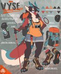 anthro backpack bedding blanket boots bottle bracelet camera clock clothing container eyewear female fluffy fluffy_tail footwear fur furgonomic_footwear furgonomics hair hiking horn jewelry pole shoes solo sunglasses tail text watch water_bottle auveiss mythology vyse_renata dragon furred_dragon furred_scalie hybrid mythological_creature mythological_scalie scalie digital_media_(artwork) english_text hi_res signature