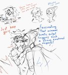 aroused duo eyewear female female/female fingering glasses machine orgasm robotic_arm speech_bubble text wearing_glasses young deazend blizzard_entertainment overwatch echo_(overwatch) tracer_(overwatch) android human humanoid mammal robot robot_humanoid absurd_res english_text hi_res sketch