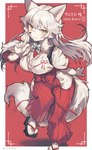 amber_eyes anthro asian_clothing bottomwear clothed clothing east_asian_clothing female fully_clothed fur hakama japanese_clothing kemono looking_at_viewer miko_outfit shrine_maiden solo white_body white_fur iepelppa kemono_friends arctic_fox_(kemono_friends) arctic_fox canid canine fox mammal true_fox absurd_res hi_res